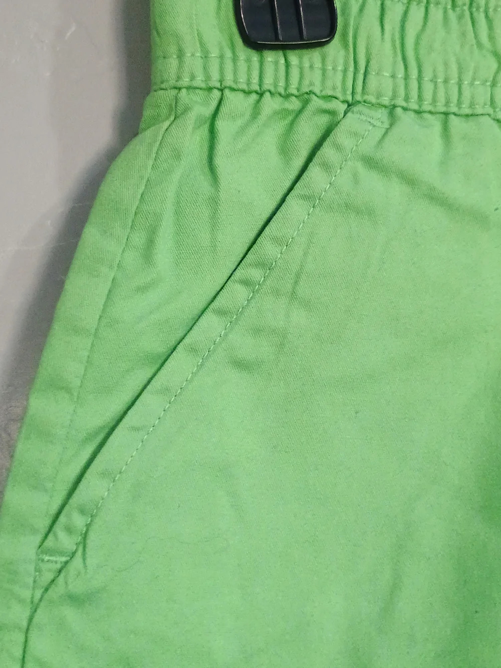 Light Green Drawstring Waist Casual Shorts